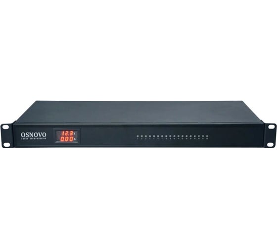 Блок питания OSNOVO PS18-12240/R на 18 каналов, для монтажа в 19'' стойку 1U, DC 12V, 1,11А на канал (ток нагрузки до 2А, при одновременном использовании до 10 каналов), суммарно до 20А sct1193 1