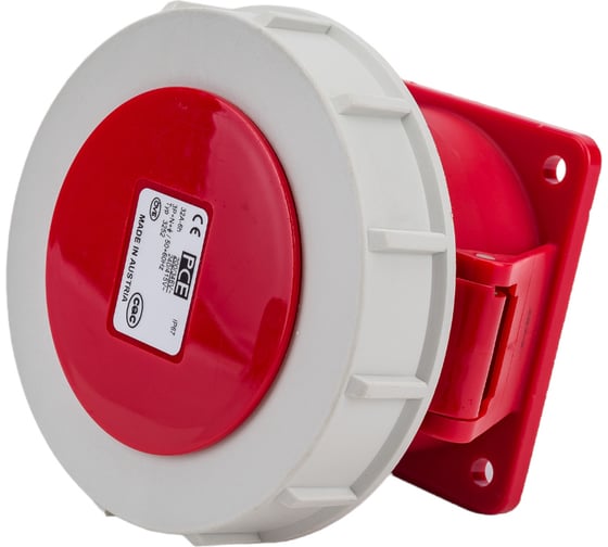 Встраиваемая розетка PCE 32А 380V 3P+N+E IP67 3252-6 1