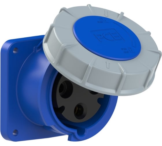 Встраиваемая розетка PCE 63А 230V 1P+N+E IP67 333-6 1