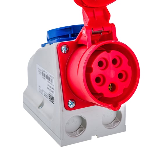 Настенная комбинированная розетка PCE 16А 400V 3P+N+E IP44 9215-6