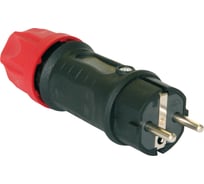 Кабельная вилка PCE 16A 250V 2P+E IP44 резина, разгрузка кабеля 05622-S