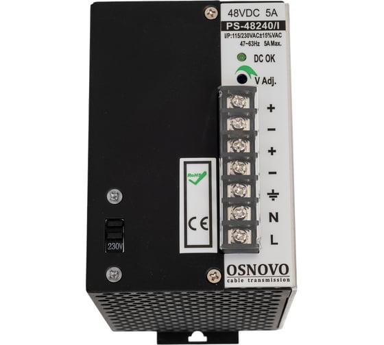 Промышленный блок питания OSNOVO PS-48240/I sct0800 1