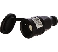 Кабельная розетка PCE 16A 250V 2P+E IP44 резиновый корпус с крышкой 2511-s