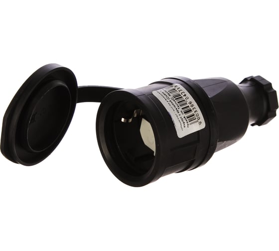 Кабельная розетка PCE 16A 250V 2P+E IP44 резиновый корпус с крышкой 2511-s 1