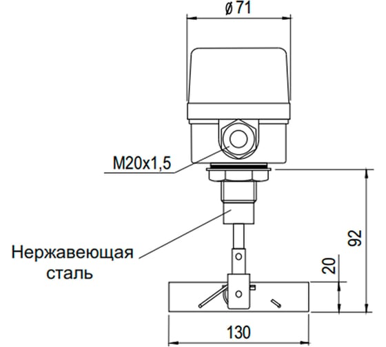 Механический ротационный датчик предельного уровня сыпучих материалов INNOLEVEL в алюминиевом корпусе, компактное исполнение IL-MAS