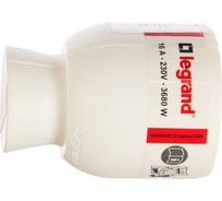 Розетка Legrand 2К+3 серия Элиум 16 А пластик прямой ввод белый 050189
