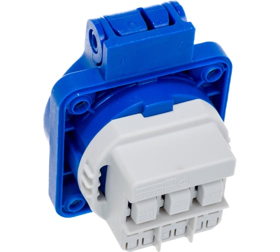 Встраиваемая розетка PCE самозажимные контакты 16A 220V 2P+E IP54 109-0b