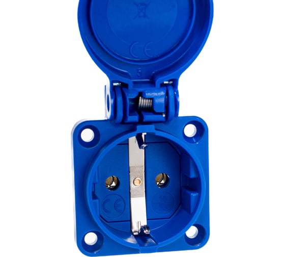 Встраиваемая розетка PCE самозажимные контакты 16A 220V 2P+E IP54 109-0b