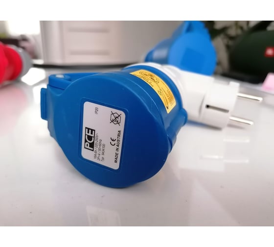 Адаптер PCE Schuko 16А 2P+E – CEE 16A 1P+N+E IP20 9434100