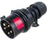 Кабельная вилка PCE 16А 380V 3Р+N+E IP44 черная 015-6x 1