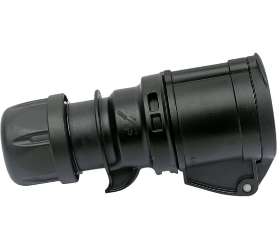 Кабельная розетка PCE 16А 230V 1P+N+E IP44 черная 213-6x