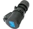 Кабельная розетка PCE 16А 230V 1P+N+E IP44 черная 213-6x 3