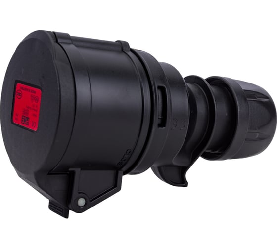 Кабельная розетка PCE 16А 380V 3P+N+E IP44 черная 215-6x 1