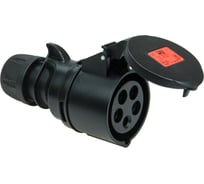 Кабельная розетка PCE 32А 380V 3P+N+E IP44 черная 225-6x