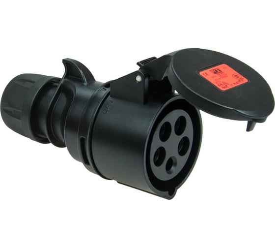 Кабельная розетка PCE 32А 380V 3P+N+E IP44 черная 225-6x 1