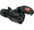 Кабельная розетка PCE 32А 380V 3P+N+E IP44 черная 225-6x 1