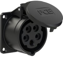 Встраиваемая розетка PCE 16А 400V 3P+N+E IP44 черная 315-6x