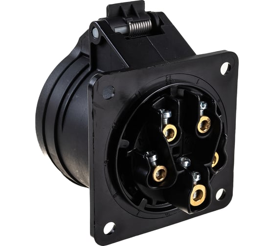 Встраиваемая розетка PCE 16А 400V 3P+N+E IP44 черная 315-6x