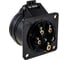 Встраиваемая розетка PCE 16А 400V 3P+N+E IP44 черная 315-6x 4