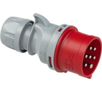 Кабельная вилка PCE 7-ми контактная 32А 380V6P+E IP44 с никелированными контактами 027-6v