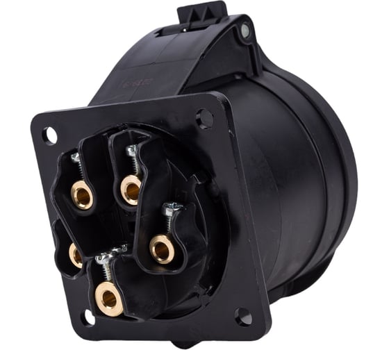 Встраиваемая розетка PCE 32А 400V 3P+N+E IP44 черная 325-6x