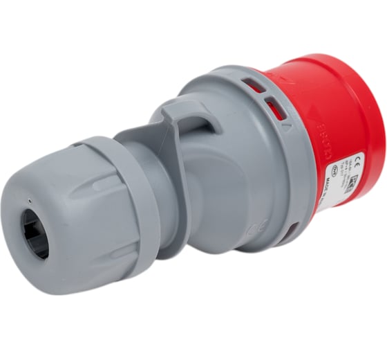 Кабельная вилка семиконтактная PCE 16А 380V 6P+E IP44 с никелированными контактами 017-6v