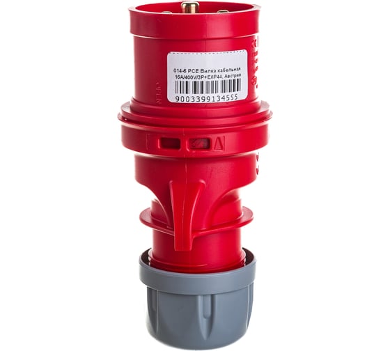 Кабельная вилка PCE 16А 380V 3P+E IP44 014-6