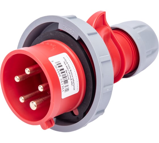 Кабельная вилка PCE 16А 380V 3P+N+E IP67 0152-6