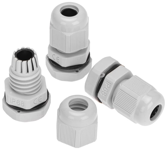 Кабельный ввод REXANT pg-7 (3,5-6мм) серый, комплект (3 шт/уп) 07-8007-A3