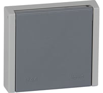 Розетка с заземлением Legrand Plexo серый, с крышкой, 3К+N+З, 20А, 400В, винтовой зажим, IP44 055708