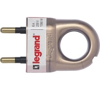 Вилка Legrand 2К, серия Элиум, 6 А, с кольцом, пластик, бронзовый 050164