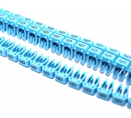 Маркер для кабеля сечением 1,5-2,5 мм DKC символ 6, 200шт MKF6S2