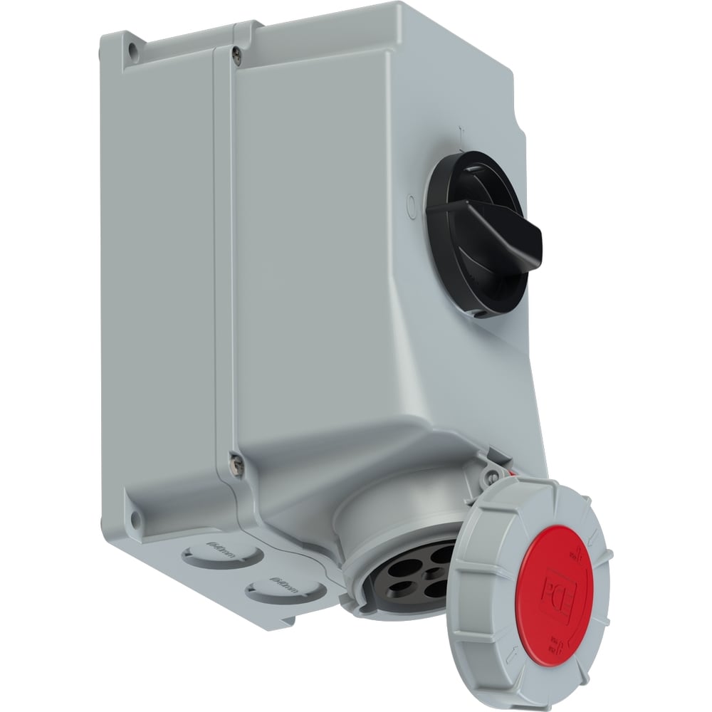 Настенная розетка PCE 63а/380v/3p+n+e/ip67, с выключателем и ...