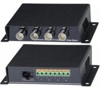 Пассивный 4-канальный приемопередатчик HDCVI/HDTVI/AHD по витой паре CAT5e/6 до 300м(HDCVI/AHD) - 720p, до 250м (HDTVI) - 1080p, до 200м - 4Mpix, до 150м - 5Mpix SC&T TTP414HD sct0813