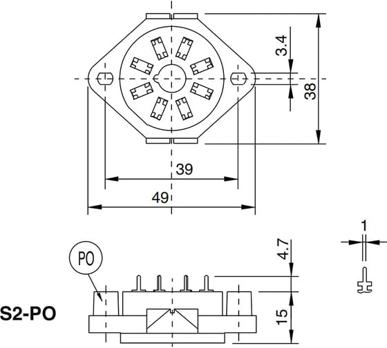 Колодка розетка для промежуточного реле S2-PO ComatReleco SK-3005 P PN93536