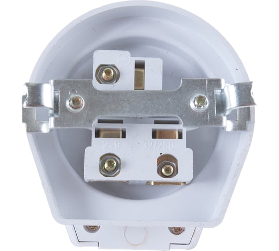 Разъем для плиты Smartbuy 32А 250В 2P+PE СУ пластиковый белый SBE-IS2-250-P