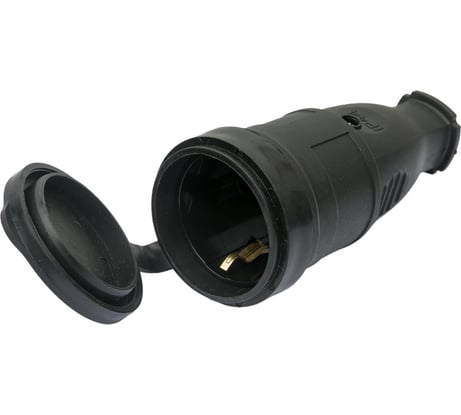 Переносная розетка Smartbuy с защитной крышкой, каучуковая 230В, 2P+PE, 16A, IP44 SBE-16-S07-R