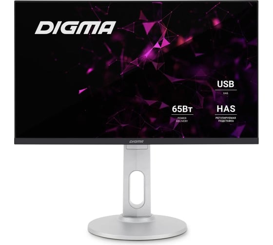 Монитор DIGMA 23.8" DM-MONB2407 IPS FHD, черный, 7ms, HDMI, DP, USB, M/M, HAS Piv 75Hz, 250cd In 1791291