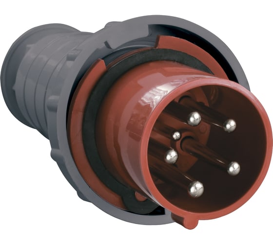 Электрическая кабельная вилка IEK 63А 3P+E+N 380В IP54 035 ИЭК PSR02-063-5