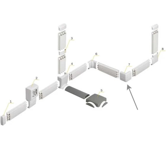 Заглушка для кабель-канала IEK 80x40 Праймер ИЭК CKK-40D-Z-080-040-K01