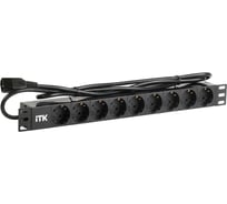 Блок розеток ITK 9 мест PDU шнур 2м, вилка IEC 320 PH22-9D2-P