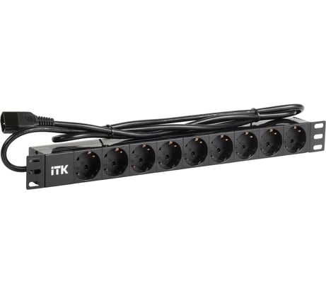 Блок розеток ITK 9 мест PDU шнур 2м, вилка IEC 320 PH22-9D2-P