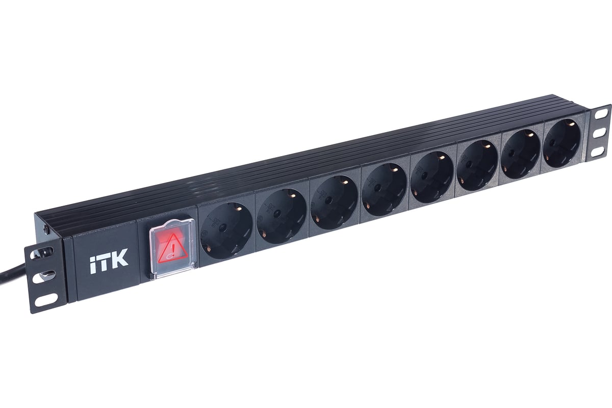 Блок розеток ITK 8 мест PDU 1U шнур 2м PH12-8D1-P - выгодная цена ...