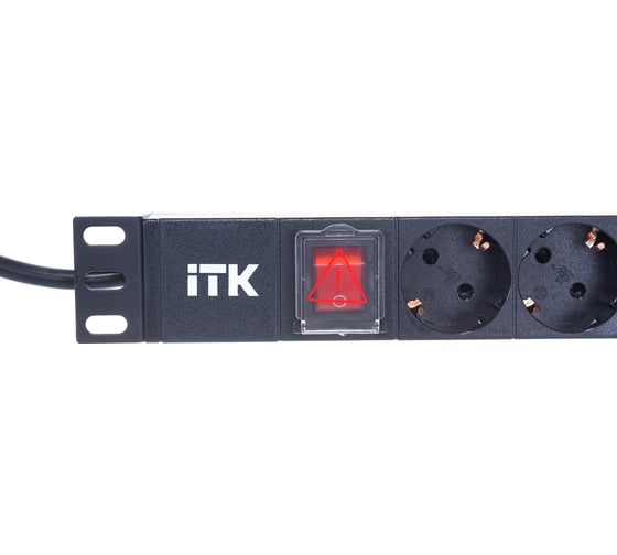 Блок розеток ITK 8 мест PDU 1U шнур 2м PH12-8D1-P