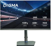 Монитор DIGMA 27" DM-MONG2740 IPS 4K т.сер 5ms, HDMI, DP, USB, HAS Piv, 144Hz, 400cd In 1807915