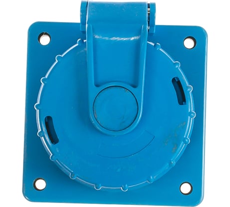 Фланцевая розетка ABL с крышкой и байонетным замком IP68, 16A 2P+E 250V, синий 1987951
