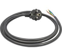 Сетевой шнур Мастер Тока ПВСбм 3x1,5 чер 10а с заземлением 1,5 угловая вилка СШ0028