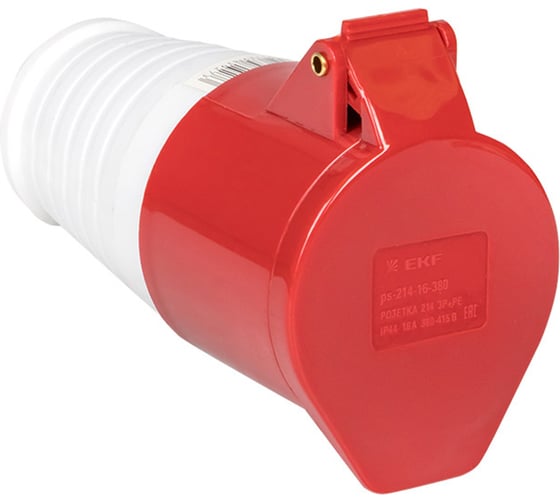 Переносная розетка EKF 214 3Р+РЕ 16А 380В IP44 PROxima ps-214-16-380