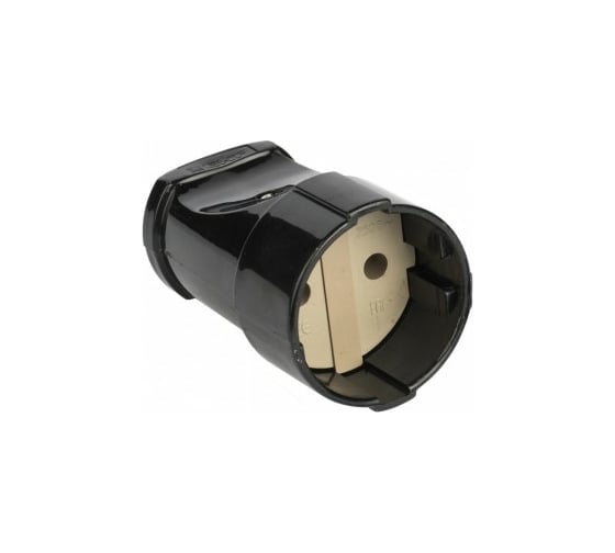 Штепсельное гнездо EKF без заземления черное 10А 250В ASG10-30 1