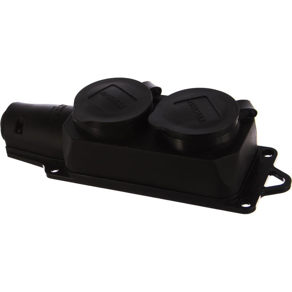 Двухместная розетка с заглушками ANDELI каучук AM-K05 2Р+РЕ 16А 220В ...